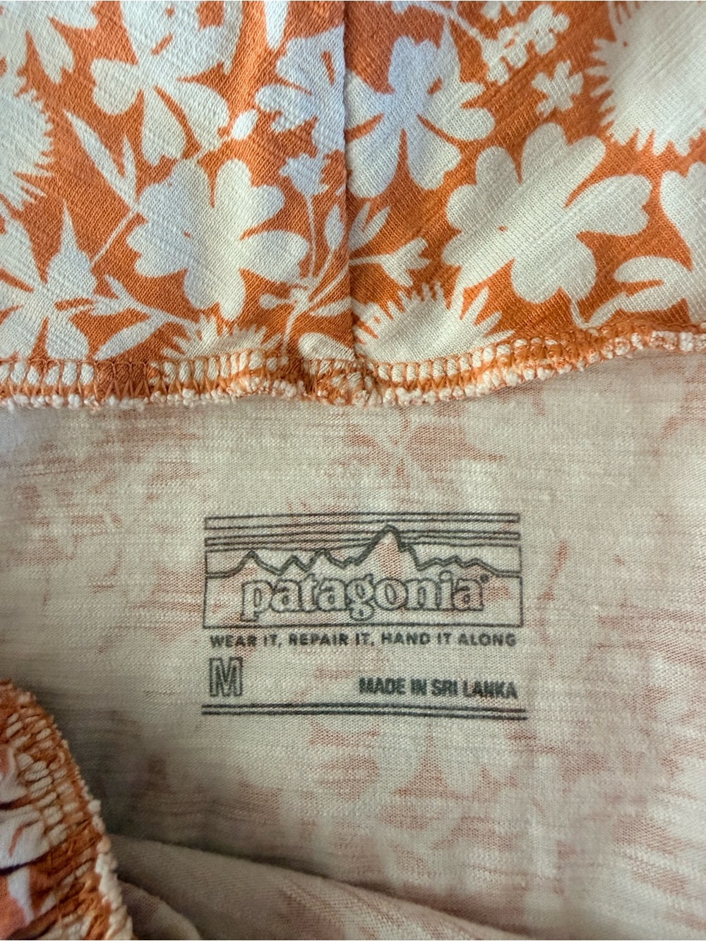 Patagonia Orange and White Floral Tank Top dress - Picture 2 of 8